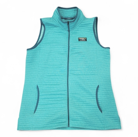 L.L. Bean Airlight Full-Zip Vest Teal Green Sleeveless Lightweight Women's M - Picture 3 of 17